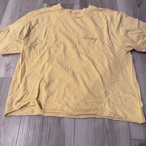 Brandy Melville Yellow Short Sleeve Tee